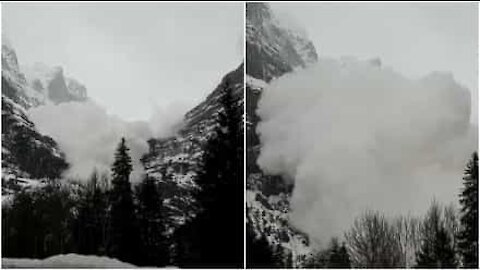 Une avalanche effrayante en Suisse