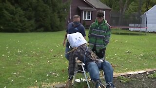 Stranger pays it forward to Berea teen with developmental disabilities after scarecrow stolen from his garden