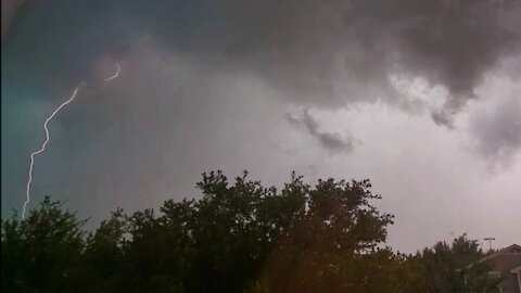 Close cloud to ground lightning strike in Austin on August 2nd, 2021