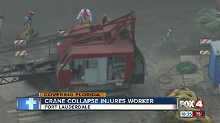Crane falls on worker at Florida construction site