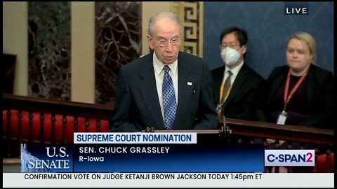 Sen Grassley: It’s SHOCKING Judge Jackson Doesn’t Hold A Position On Natural Rights