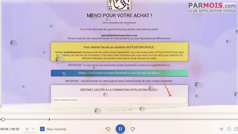 Quelqu'un achète AFFILIATION FACILE