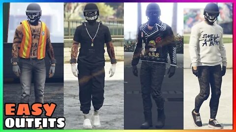 Top 4 Easy To Make Male Tryhard Outfits Using Clothing Glitches #10 (GTA Online)