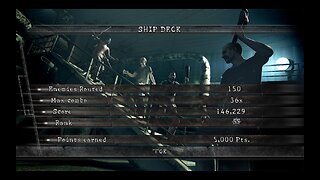 PS4 Resident Evil 5 Mercenaries United Solo Ship Deck Sheva Fairy Tale 150 kills