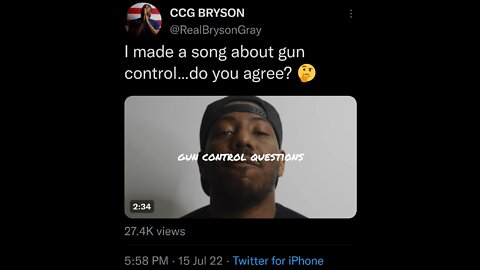 Bryson Gray New Song On Gun Control