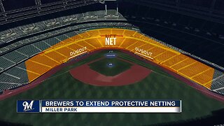 Milwaukee Brewers to extend protective netting