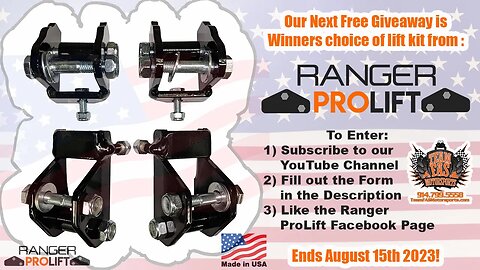 FREE LIFT KIT GIVEAWAY from Ranger ProLift! Enter in the Description below. #polarisranger