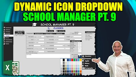 Learn How To Create This Amazing Dynamic Drop Down List WITH Icons In Excel [School Manager Pt. 9]