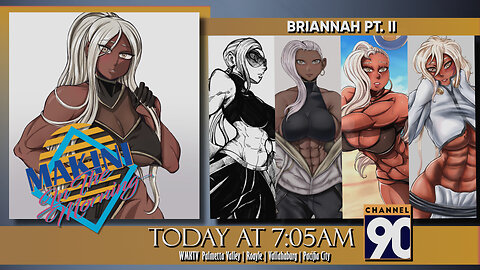 Briannah's Redesign Pt. II - Finishing The Lineart and Flats | Makini in the Morning Episode 168