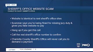 Sheriffs Office website scam