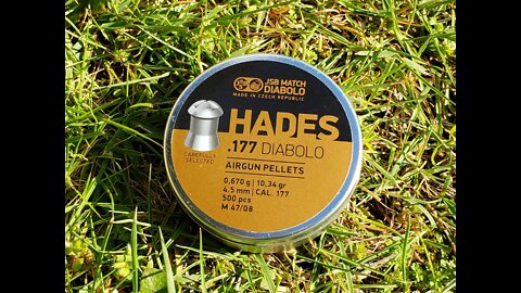 Hades .177 caliber pellet penetration test on water filled soda cans.