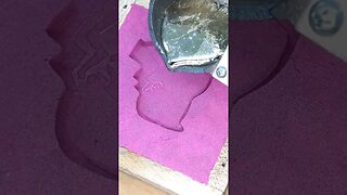 Metal Casting Pokemon with Molten Metal #shortsfeed #shorts #pokemon