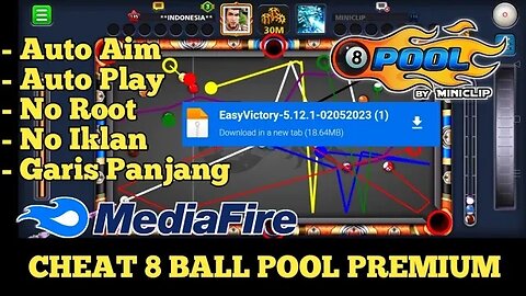 Cheat 8 Ball Pool Garis Panjang Otomatis No Root Support Android No Banned Play Store