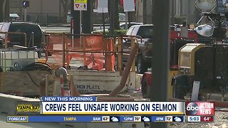 Construction workers facing dangers on the Selmon Extension Project