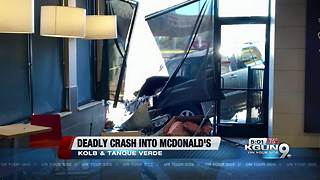 Woman dies after car crashes into McDonald's at Tanque Verde and Kolb