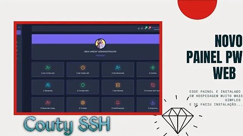 Painel PW web instalado em Hospedagem
