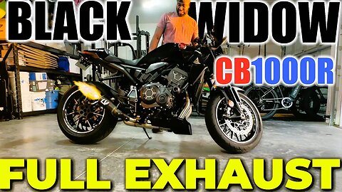 Honda CB1000R Full Black Widow Exhaust Installation | Unboxing, Cold Start, Sound Test | ITS LOUD!!