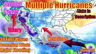 Multiple Hurricanes Threaten The U.S. - Storm Hilary Forecast - The WeatherMan Plus