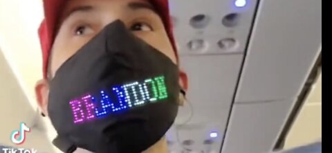 Spirit Flight Attendants Force Man Wearing LGB/FJB Mask to Wear a Different Face Covering