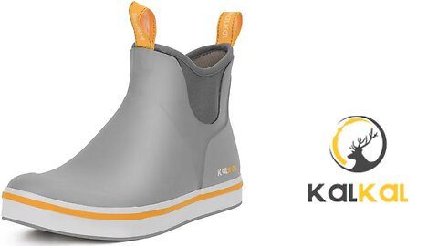 Kalkal Men’s Ankle Deck Boots, Waterproof Rubber Fishing Boots Review