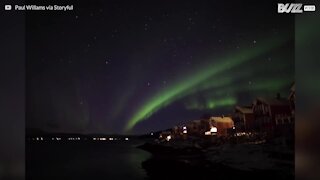 Time-lapse dell'aurora boreale in Norvegia