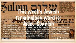 This week’s Jewish terminology word is: Judeo-Spanish #history #spain #portugal #elpaso #africa #1k
