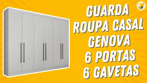 Guarda Roupa Casal Genova 6 Portas 6 Gavetas