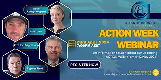 ACA - Action Week Webinar 23rd of April Feat. Topher Field, Jody Lowe & Prof Ian Brighthope