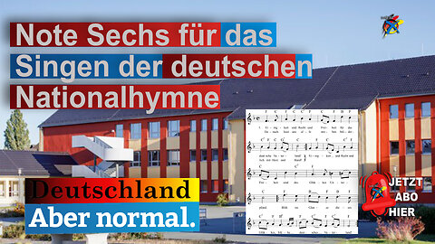 Note Sechs für das Singen der deutschen Nationalhymne