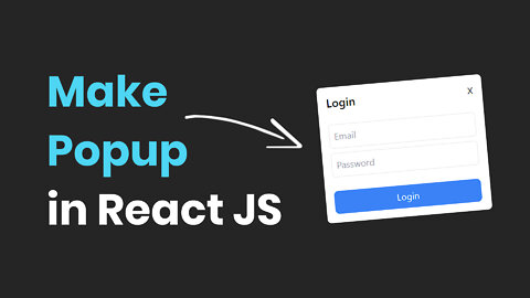 Make Popup in React JS