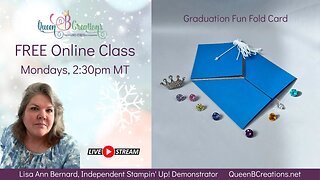 👑 Learn to make a fun fold graduation card