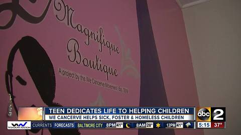 Teen dedicates life to helping children