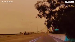 California wildfires change the color of the sky