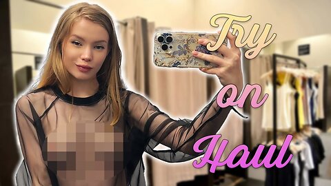 _ 4K _ Try On Haul 🤍 Transparent Clothes 🤍 Try on See-throught