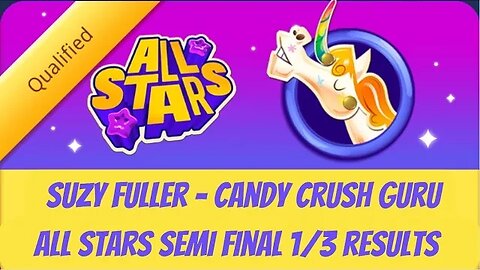 Completion of Candy Crush All Stars Event Semi Final Round 1/3...spoiler alert...with PRIZE REVEAL!