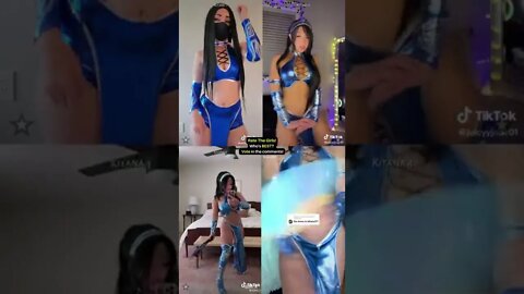 Rate the Girls: Best Kitana Mortal Kombat TikTok Cosplay Contest #1 ⚔💙 #shorts