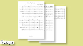 Holy, Holy, Holy - brass quintet sheet music