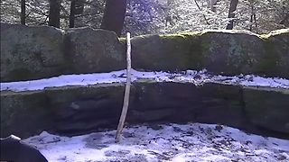 Ancient stone chairs circle druids, mountains of Alsace