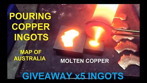 Copper Ingots - Pouring Map of Australia