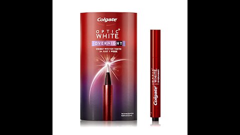 Colgate Optic White Overnight Teeth Whitening Pen, Gentle Teeth Stain Remover to Whiten Teeth,
