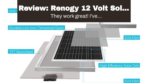 Review: Renogy 12 Volt Solar Panel 100 Watt High-Efficiency Monocrystalline Module PV Charger f...