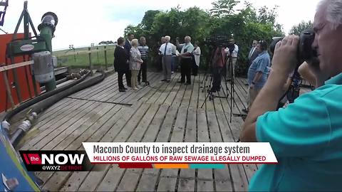 Macomb County to inspect drainage system as raw sewage is dumped