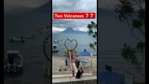 Two Volcanoes In Guatemala 🇬🇹🌋🌋 #volcano #lava #nature #ocean