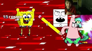 SpongeBob SquarePants Characters (SpongeBob, Squidward, And DoodleBob) VS Barney In An Epic Battle