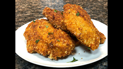 Crusted Parmesan Chicken Breast | Fried and Crispy