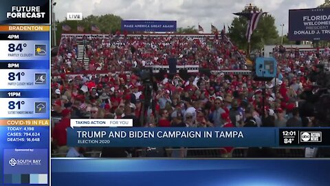 People pack Raymond James Stadium ahead of President Trump's MAGA rally
