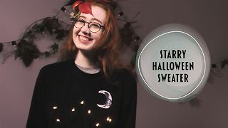 You'll be beaming in this Halloween sweater creation