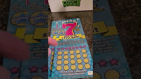 Winning MEGA 7 Lottery Ticket Scratch Off!