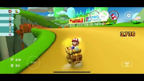Mario Kart Tour - Wii Mushroom Gorge Gameplay (New Mii Tour Course)