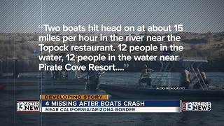 4 people missing after boats collide
